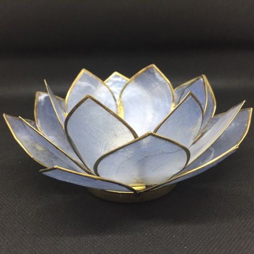 Lotus candle holder blue