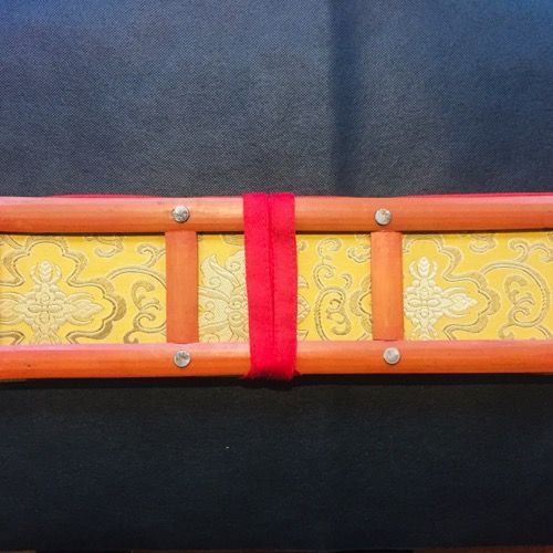 Porte-texte en bambou - jaune